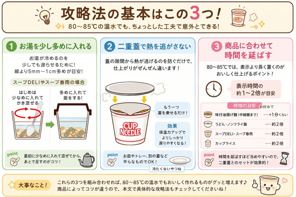カップ麺・熱湯前提のインスタント食品攻略法ダイジェスト